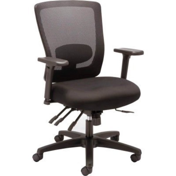 Alera Alera Mesh Mid-Back Multifunction Chair - Black - Envy Series NV42M14